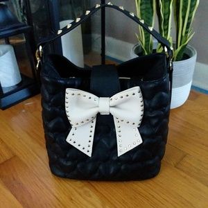 Betsey Johnson Quilted Heart Purse